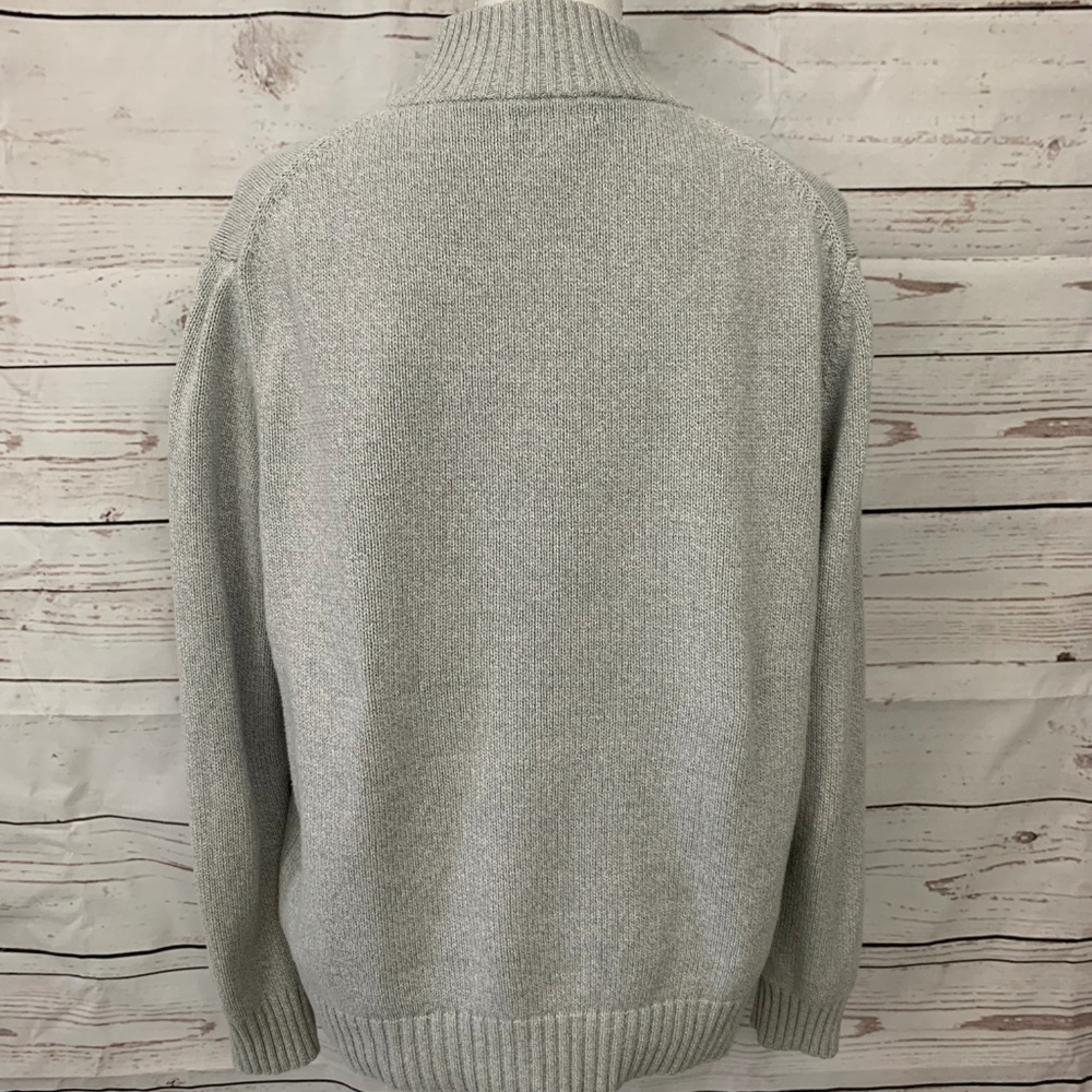 Calvin Klein Gray Mens L Sweater 1/4 Zip Pullover - Picture 4 of 5